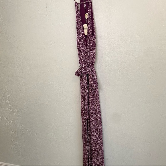 Anthroplogie Maeve womens Claremonto floral jumpsuit size medium NWT purple - Picture 3 of 7